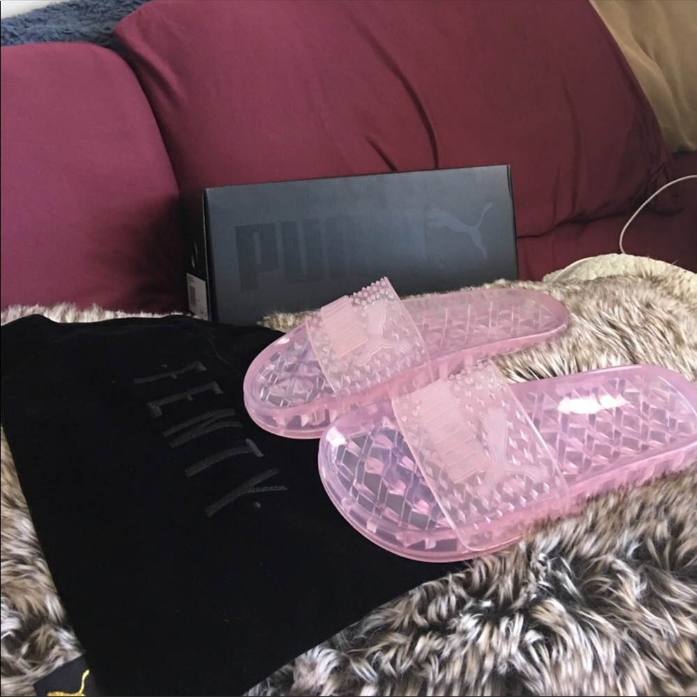 Authentic Puma Fenty slides. Jelly pink
